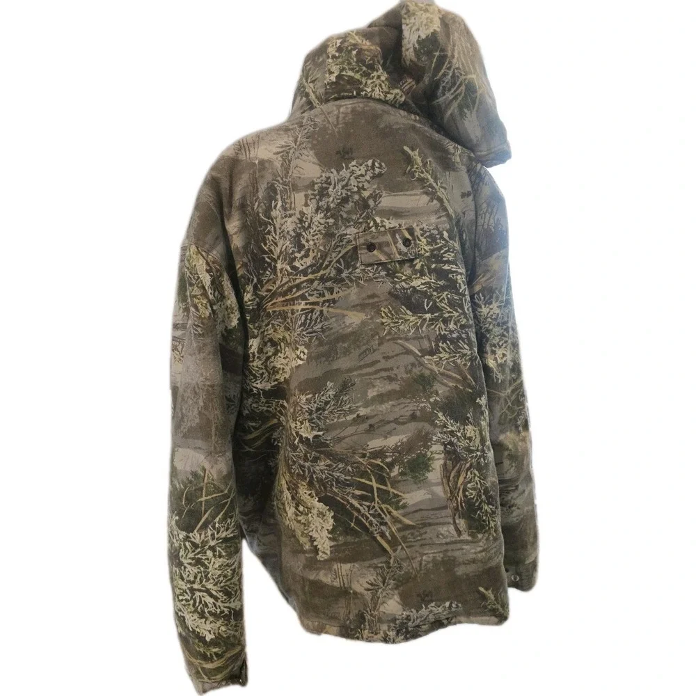 Vintage Realtree Camo Jacket Full Zip Hooded Hunting Coat Workwear Bomber XL